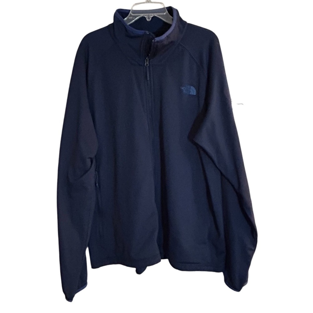 The North Face Jacket Men‎ XL Blue Polartec Thermal Waffle Full Zip